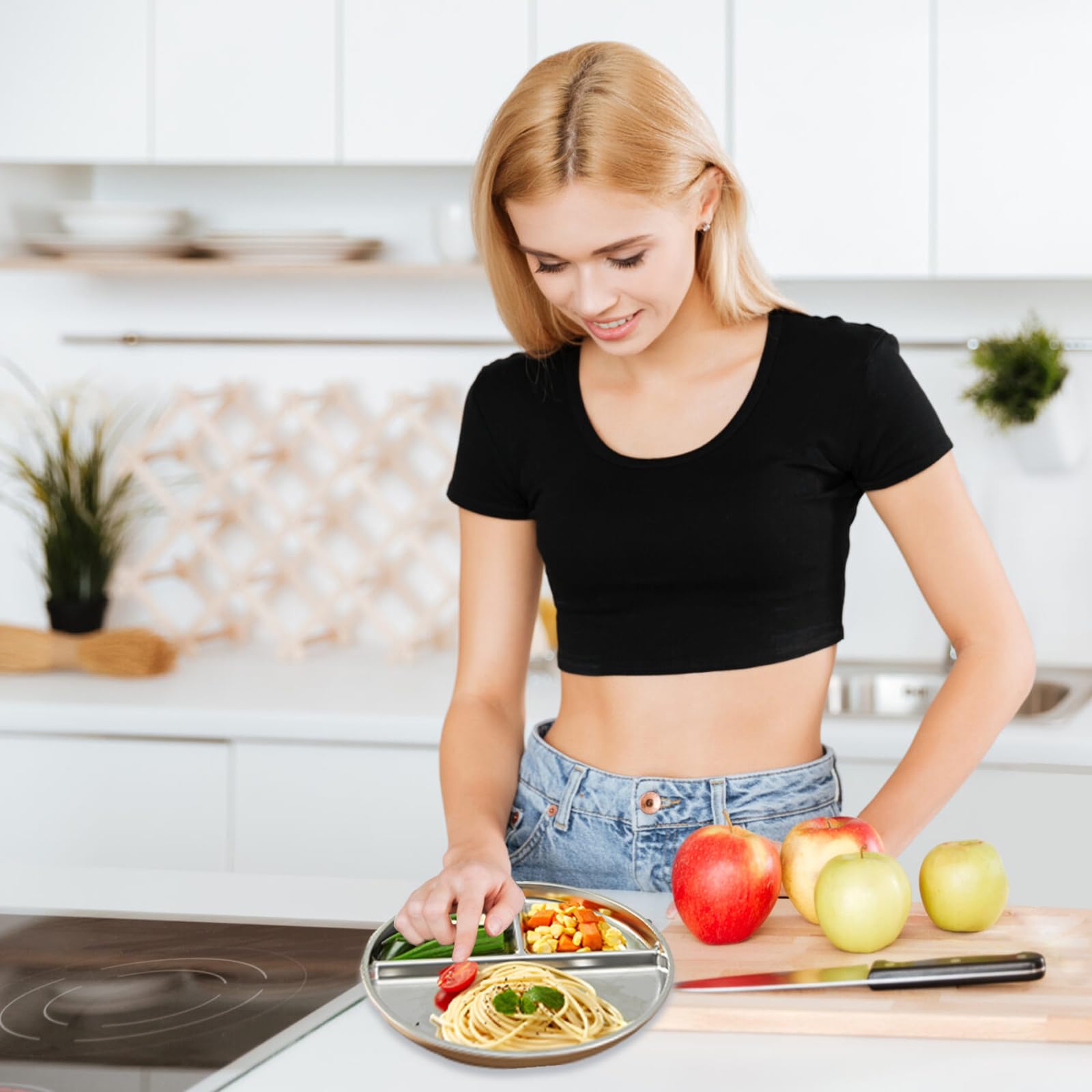 CrazyTerra portable plate lightweight and stackable for picnics