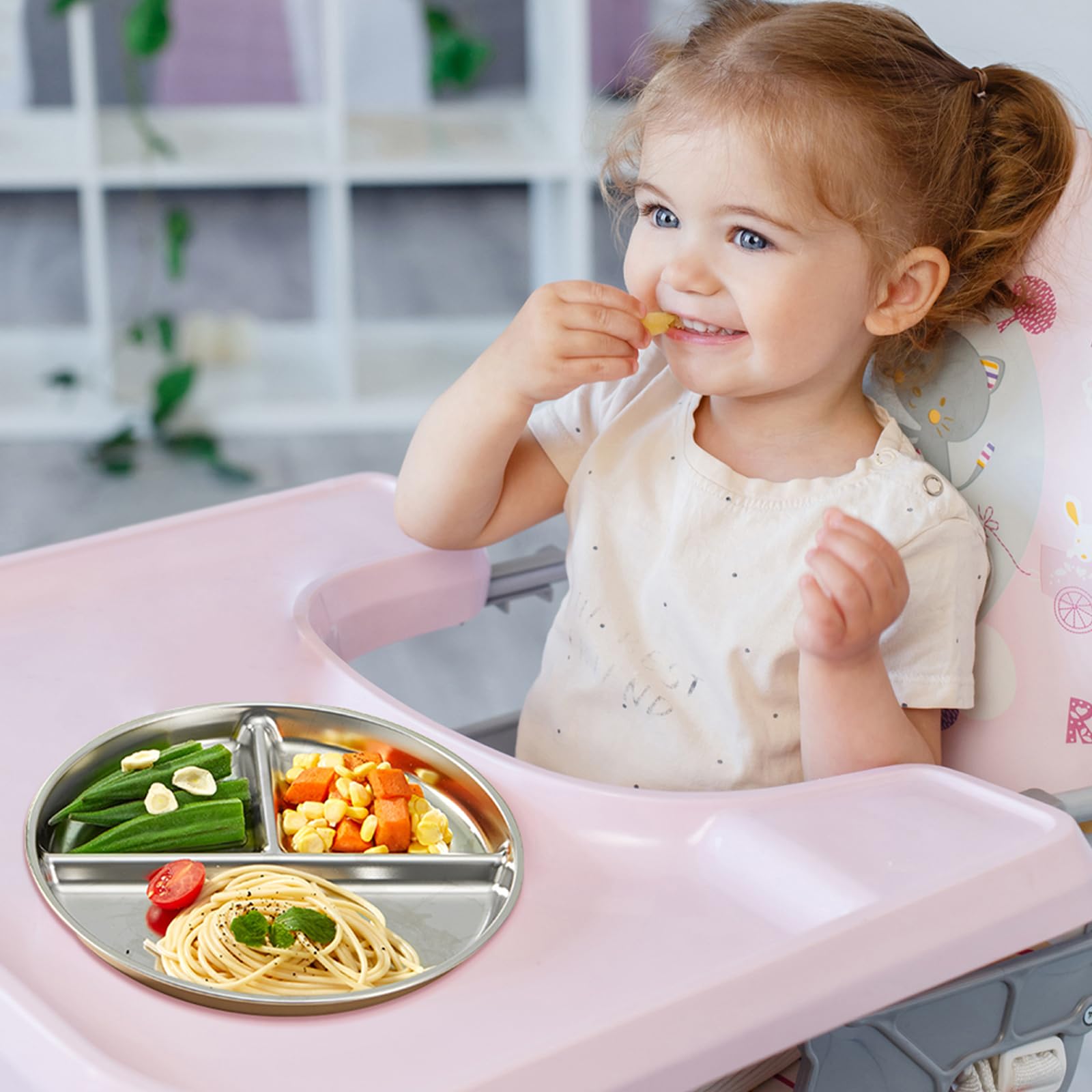 CrazyTerra 3-section design supports portion control for kids and adults