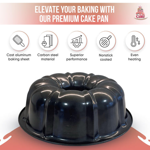 CREACAKE sturdy cast aluminum construction ensures even heat distribution.