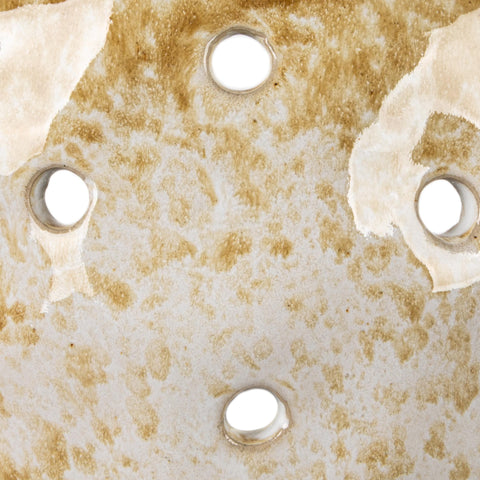 Creative Co-Op beige stoneware colanders set of two enhances dining display