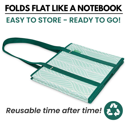 Creative Green Life long handles offer comfortable carrying during busy shopping.