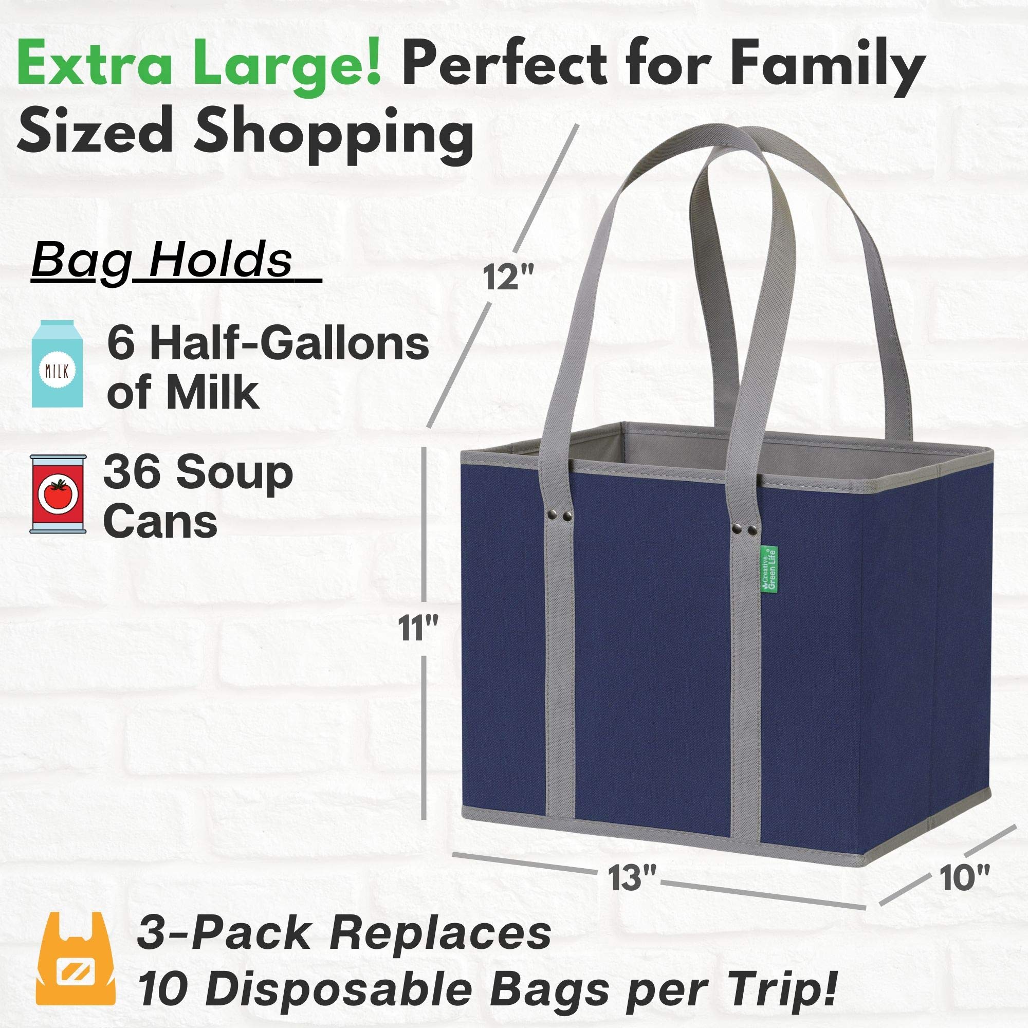 Creative Green Life bag folded flat for compact storage