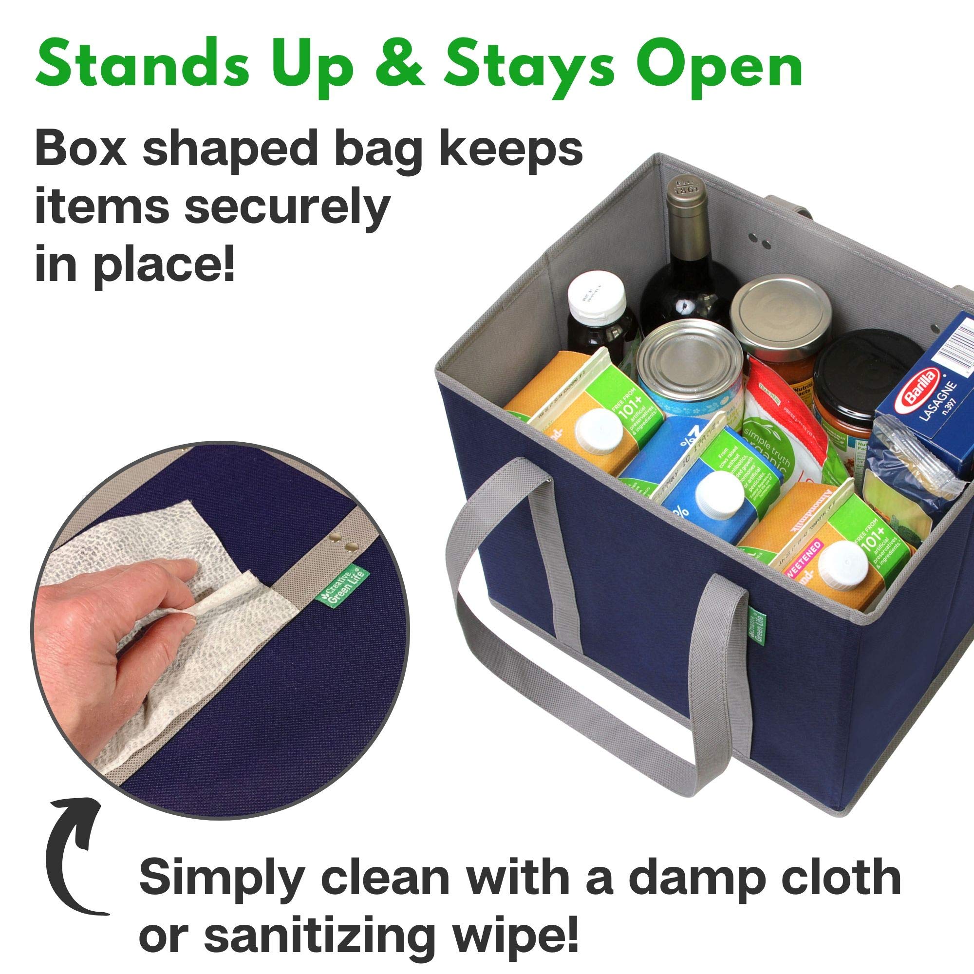 Creative Green Life bag showing long handles for shoulder carry