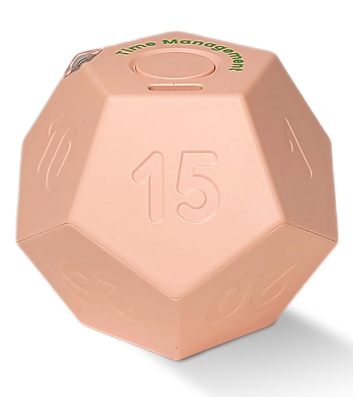 CreaViva Cube Pomodoro Timer in rose pink, front view for focused study sessions