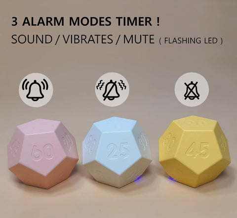 CREAVIVA Cube Timer honey yellow LED status indicator at a glance