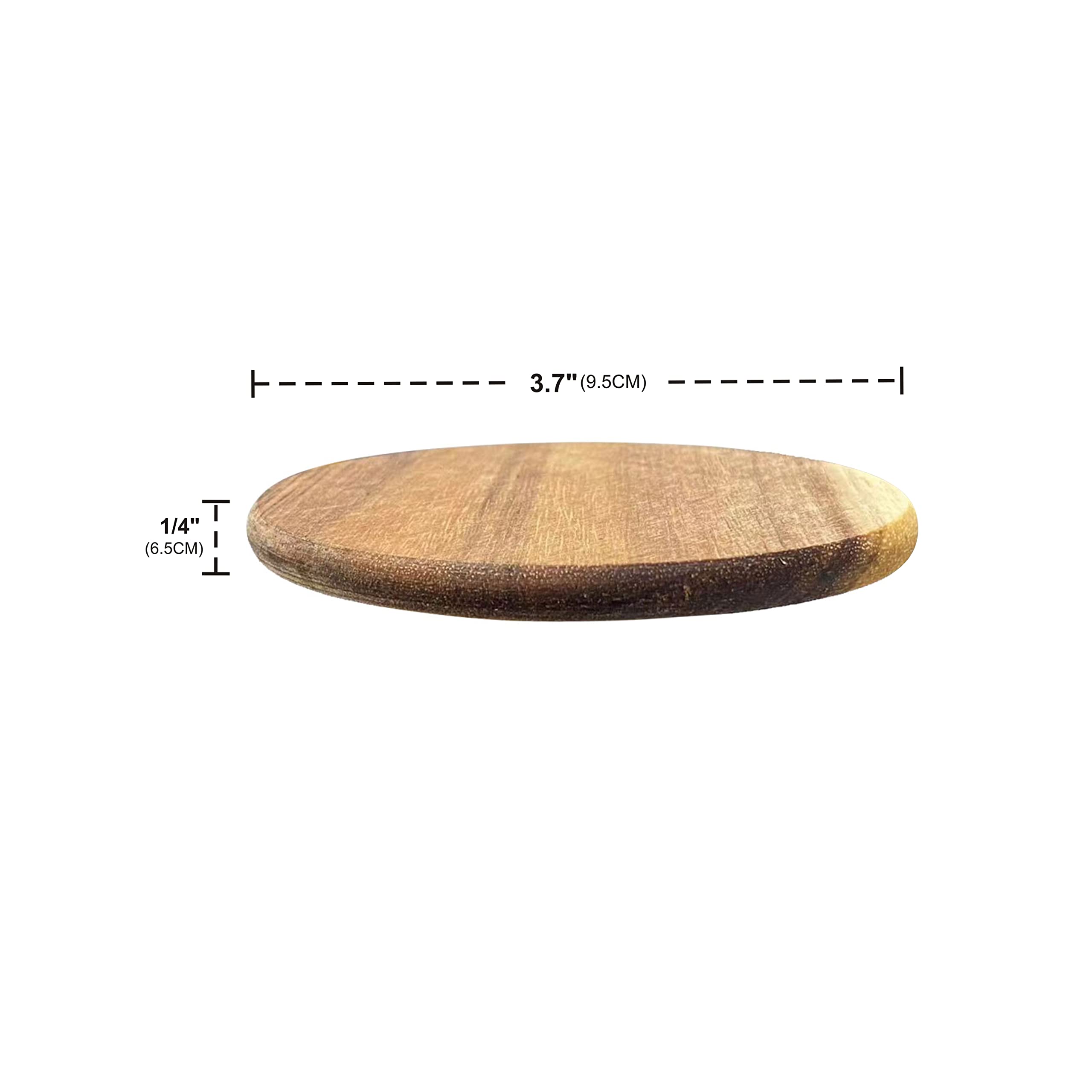 Cregugua acacia wood coaster demonstrates durable construction for longevity