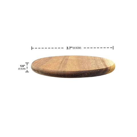 Cregugua acacia wood coaster demonstrates durable construction for longevity