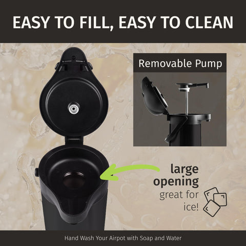 Cresimo airpot shows 3-liter capacity label