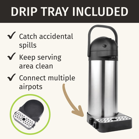CRESIMO 3-liter airpot capacity helps serve guests without refills