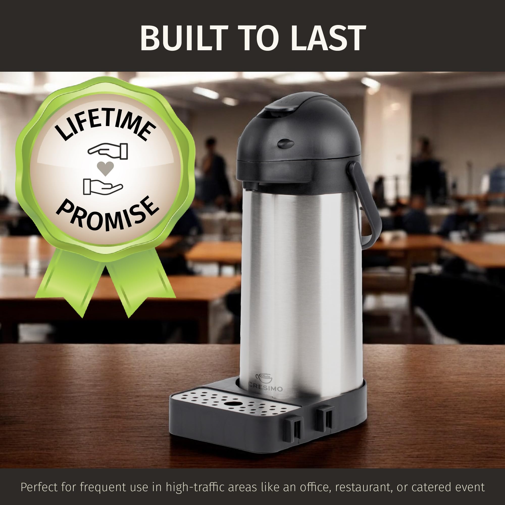 CRESIMO airpot ideal for hot cocoa bars and warm drinks at events