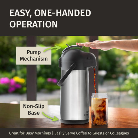 Cresimo cold-holding up to 36 hours supports cold beverages.