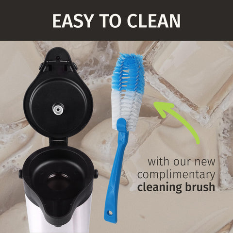 Cresimo one-hand pour lever streamlines serving.