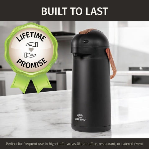 CRESIMO thermal carafe suited for catering and events with easy one-handed pouring