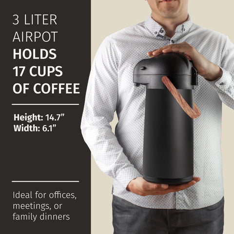 CRESIMO carafe with wide opening and easy cleaning for refills