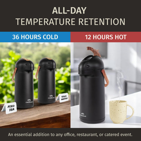 CRESIMO 102oz capacity showcased with wide opening for easy refills