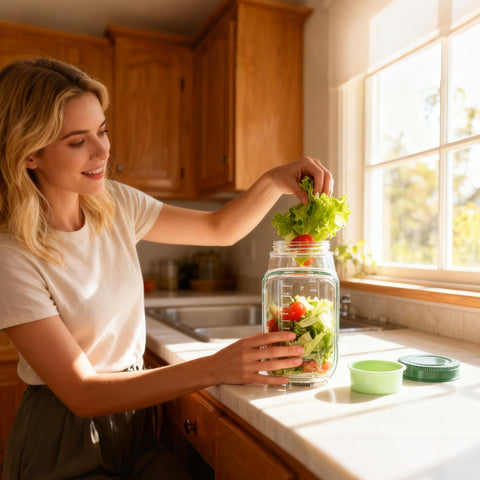 Criamolo helps maintain salad freshness and simplifies meal prep.