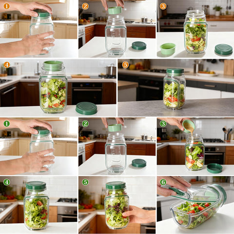 Criamolo separated compartments keep wet and dry ingredients fresh.