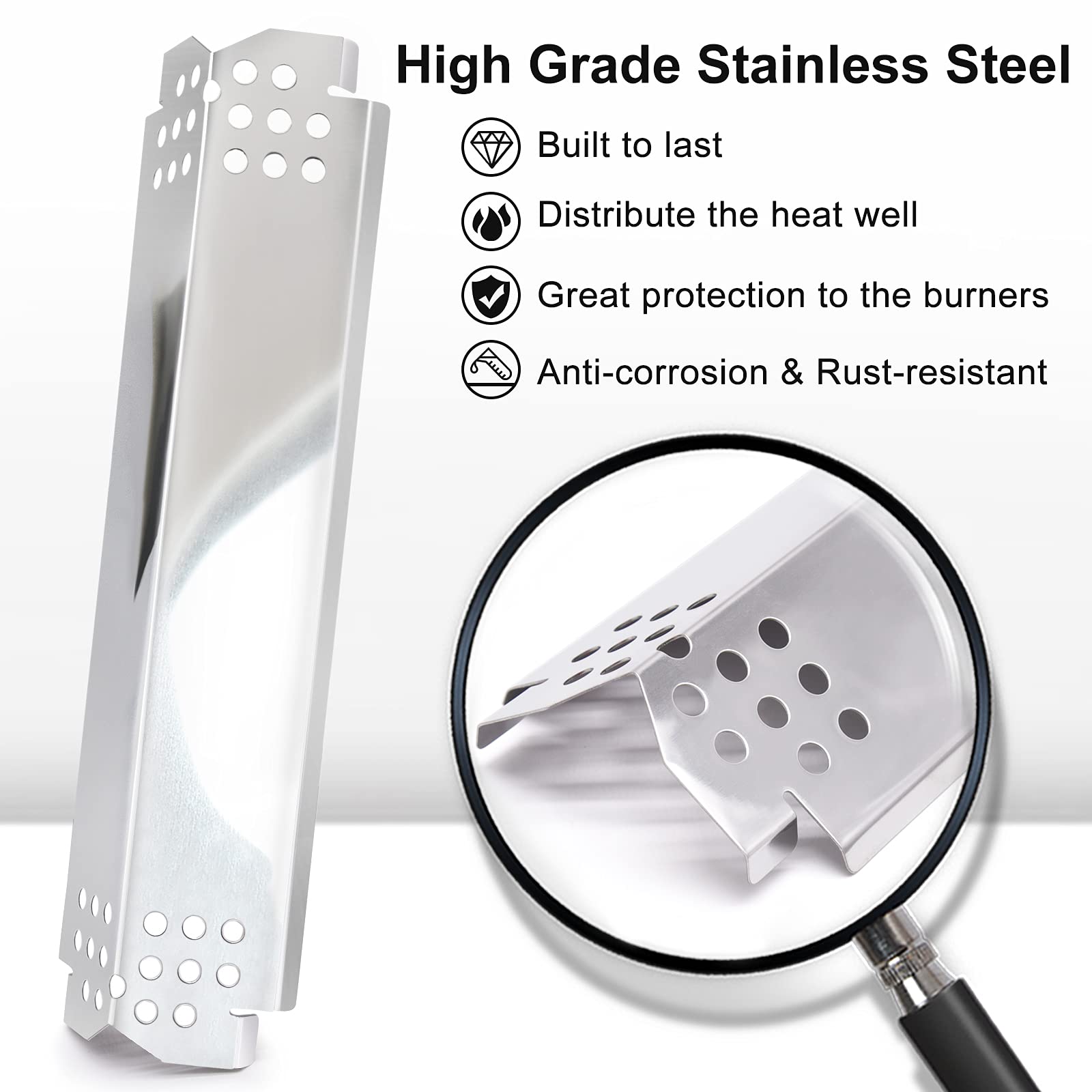 Criditpid heat plates compatible with Nexgrill 720-0888, 4-pack