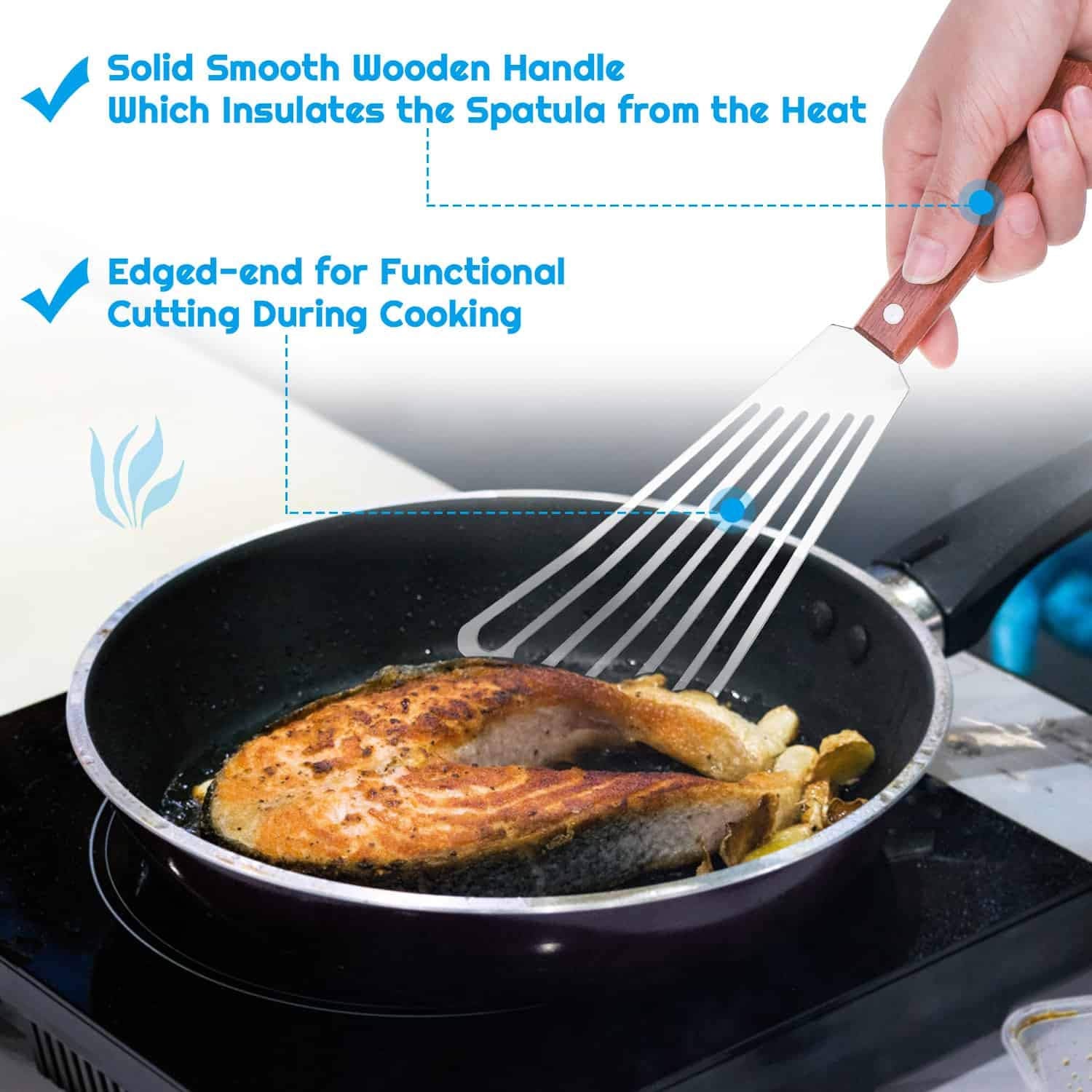 Cridoz offset spatula for precise plating and clean edges