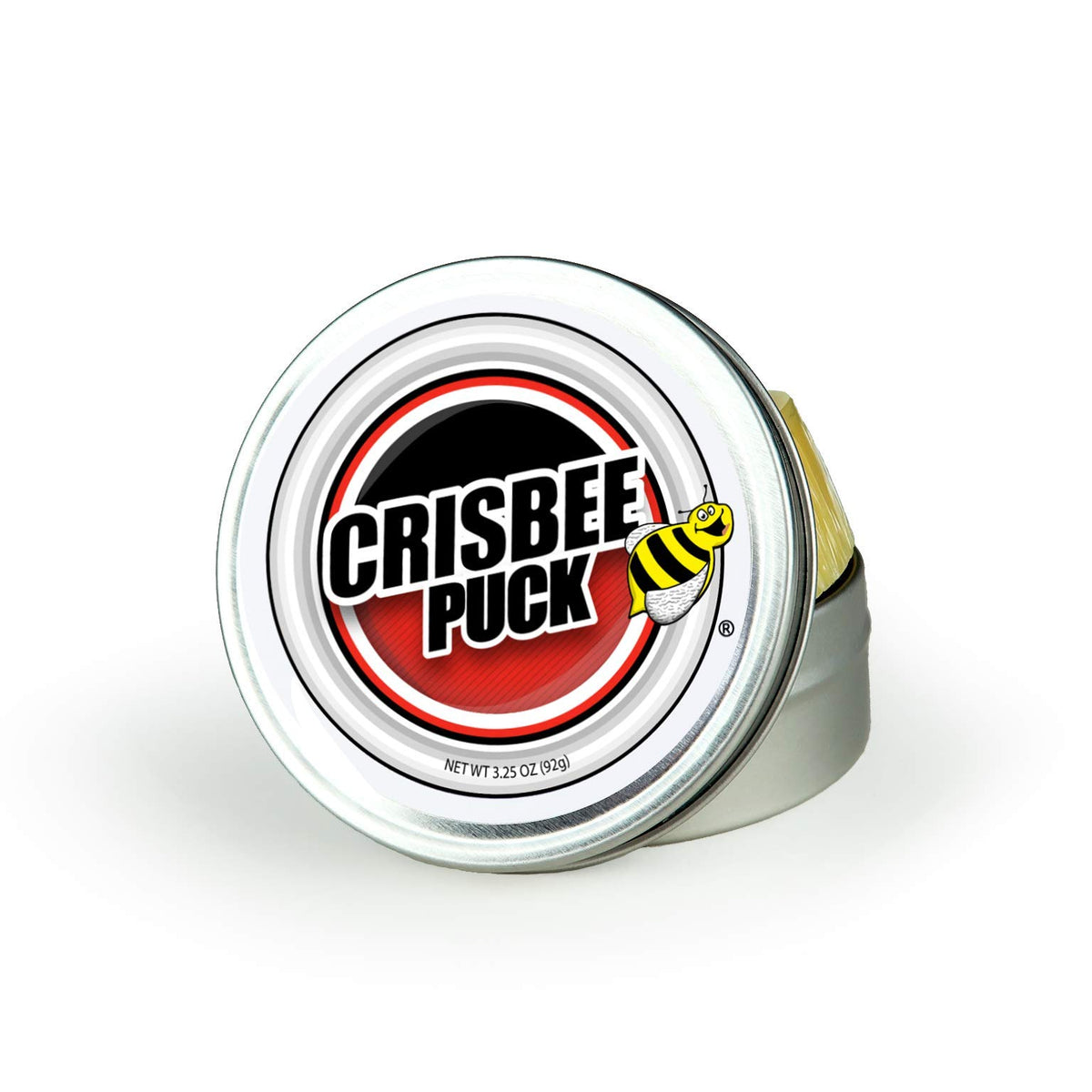 Crisbee Puck bottle pour demonstrating easy seasoning oil for cast iron surfaces