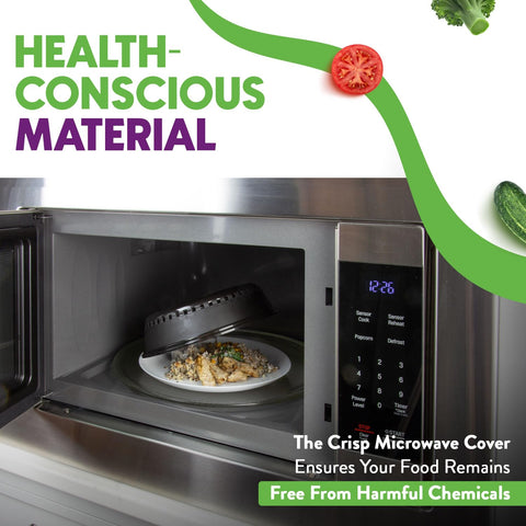 Crisp durable plate cover withstands repeated microwaving sessions