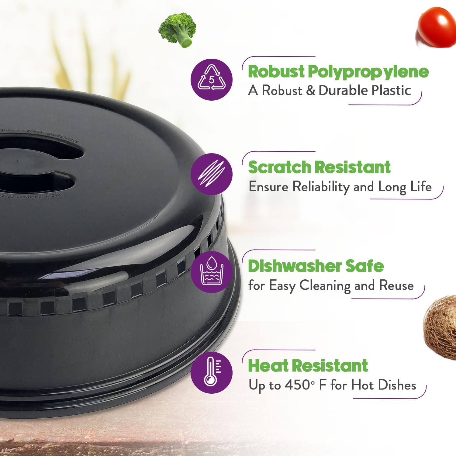 Crisp health-conscious material preserves flavor with even heating