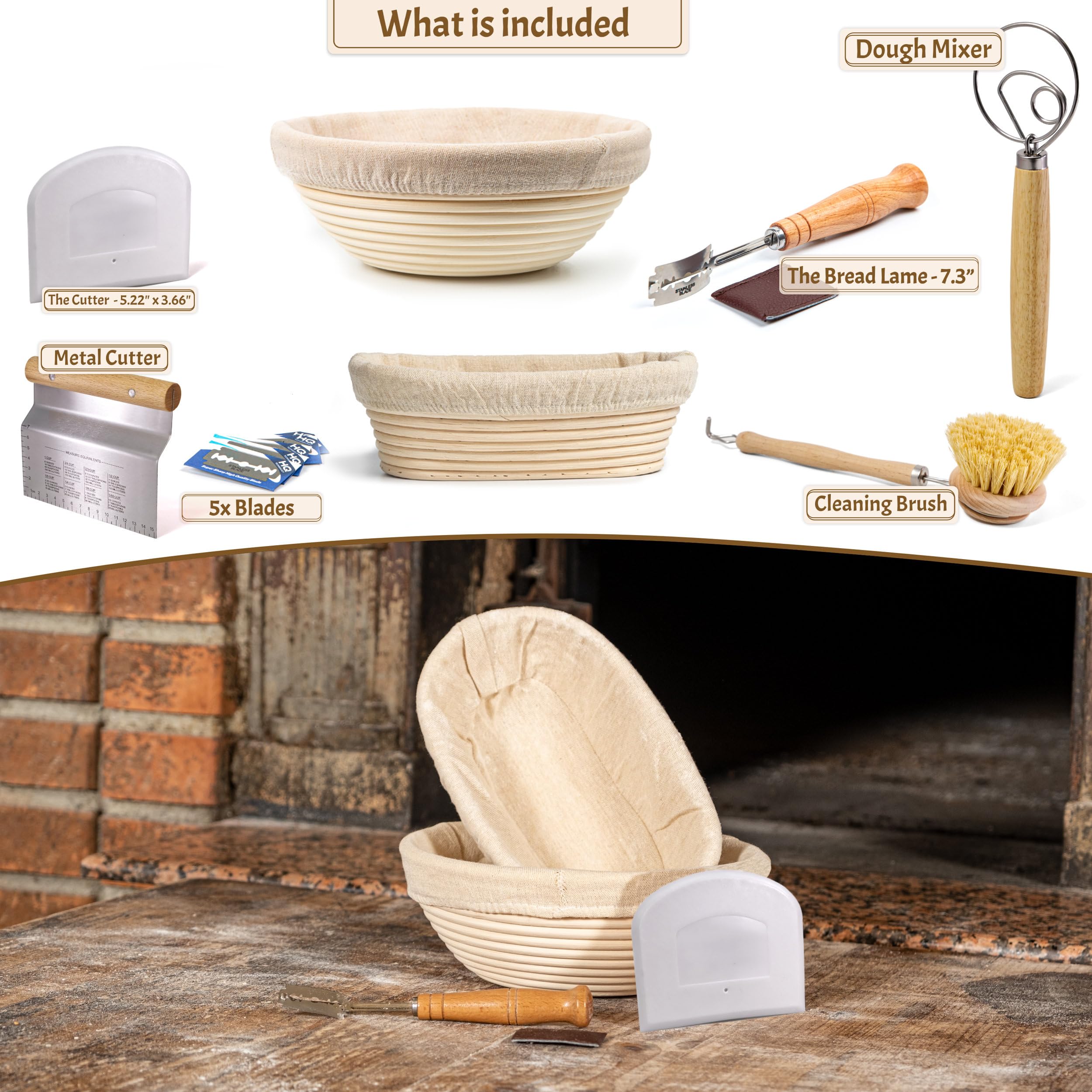 CRISS ELITE banneton oval 10-inch enables versatile loaf styles with visible spirals.