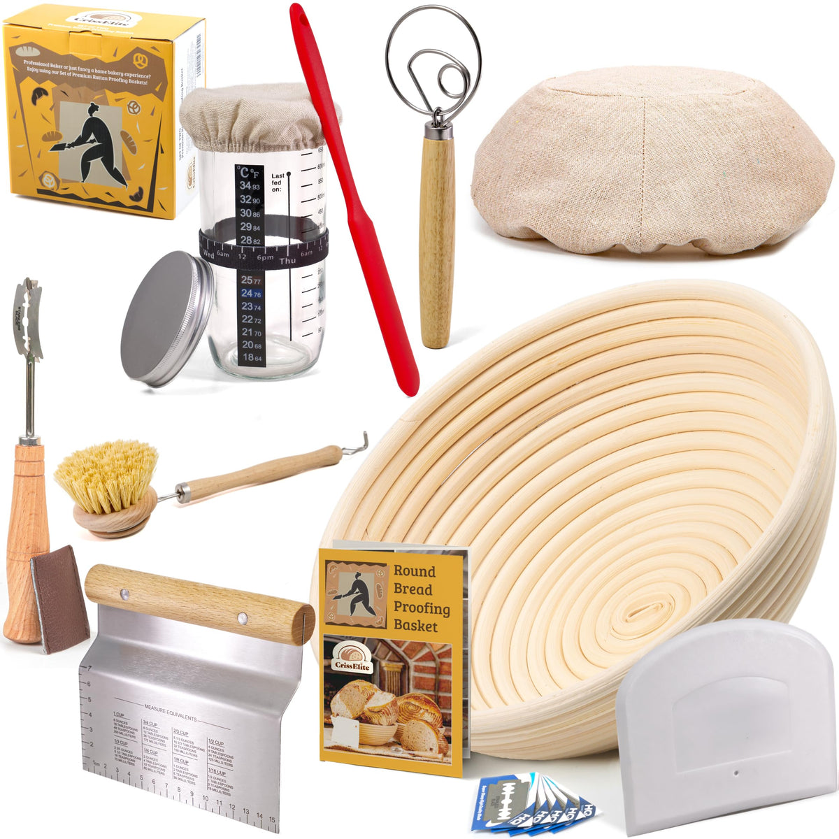 CRISS ELITE round banneton shapes dough for artisan loaves.
