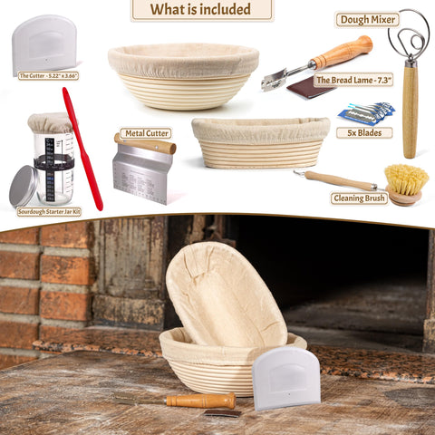 CRISS ELITE oval banneton basket for curved loaves and even moisture release