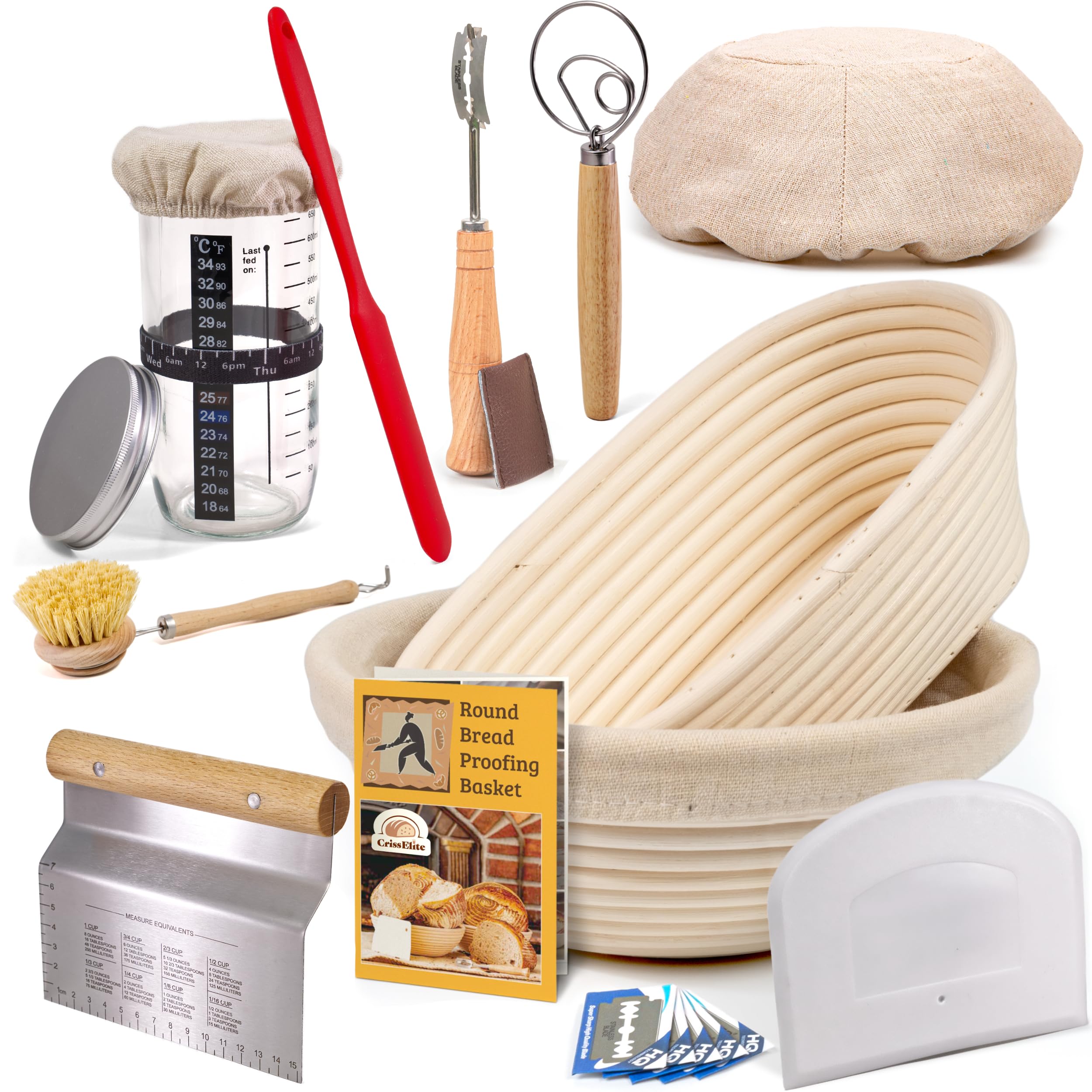 CRISS ELITE round banneton basket shaping dough for bakery-style crust