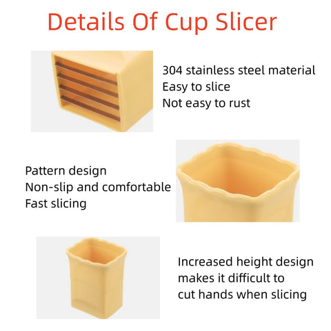 CRIVERY fruit slicer producing uniform shapes for salads