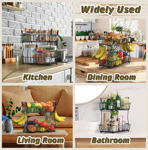 Crixny circular ball feet keep fruit clean and balanced on the counter.