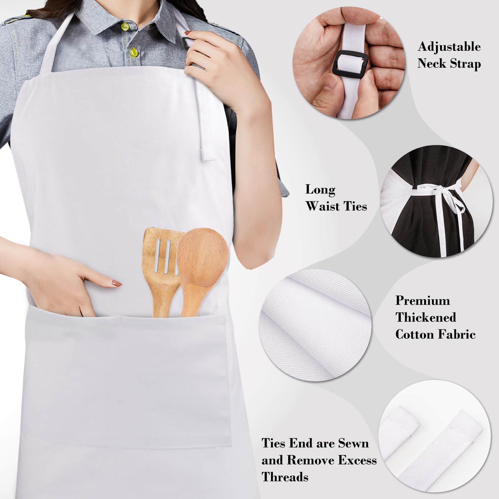 CRJHNS apron front with two large pockets for tools.