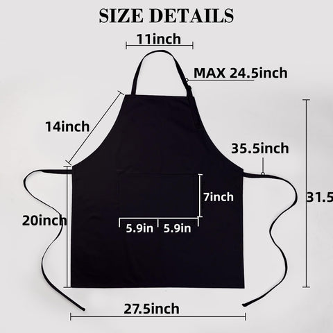 CRJHNS adjustable-length apron offering flexible fit for various outfits