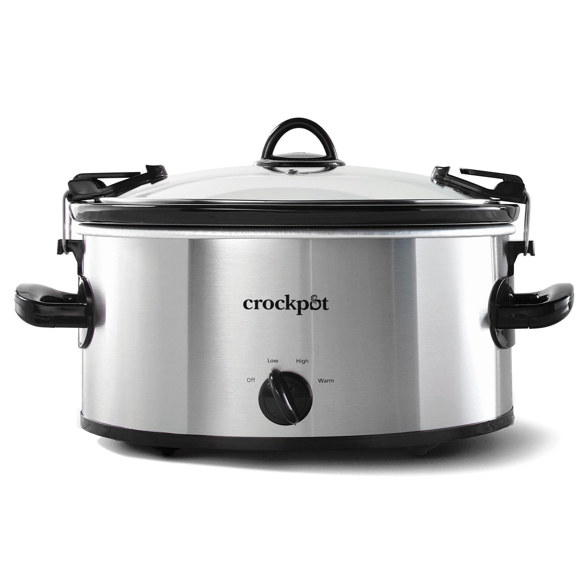 Crock-Pot Cook N Carry 6-quart oval with lid on, ideal for portable meals.