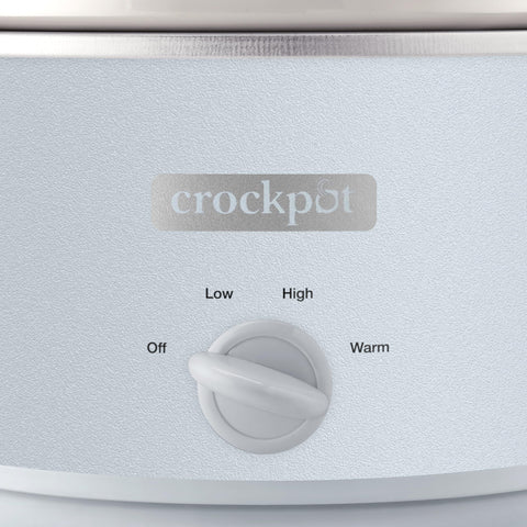 Crock-Pot Design Series lid and stoneware show removable, dishwasher-safe parts for quick cleanup.