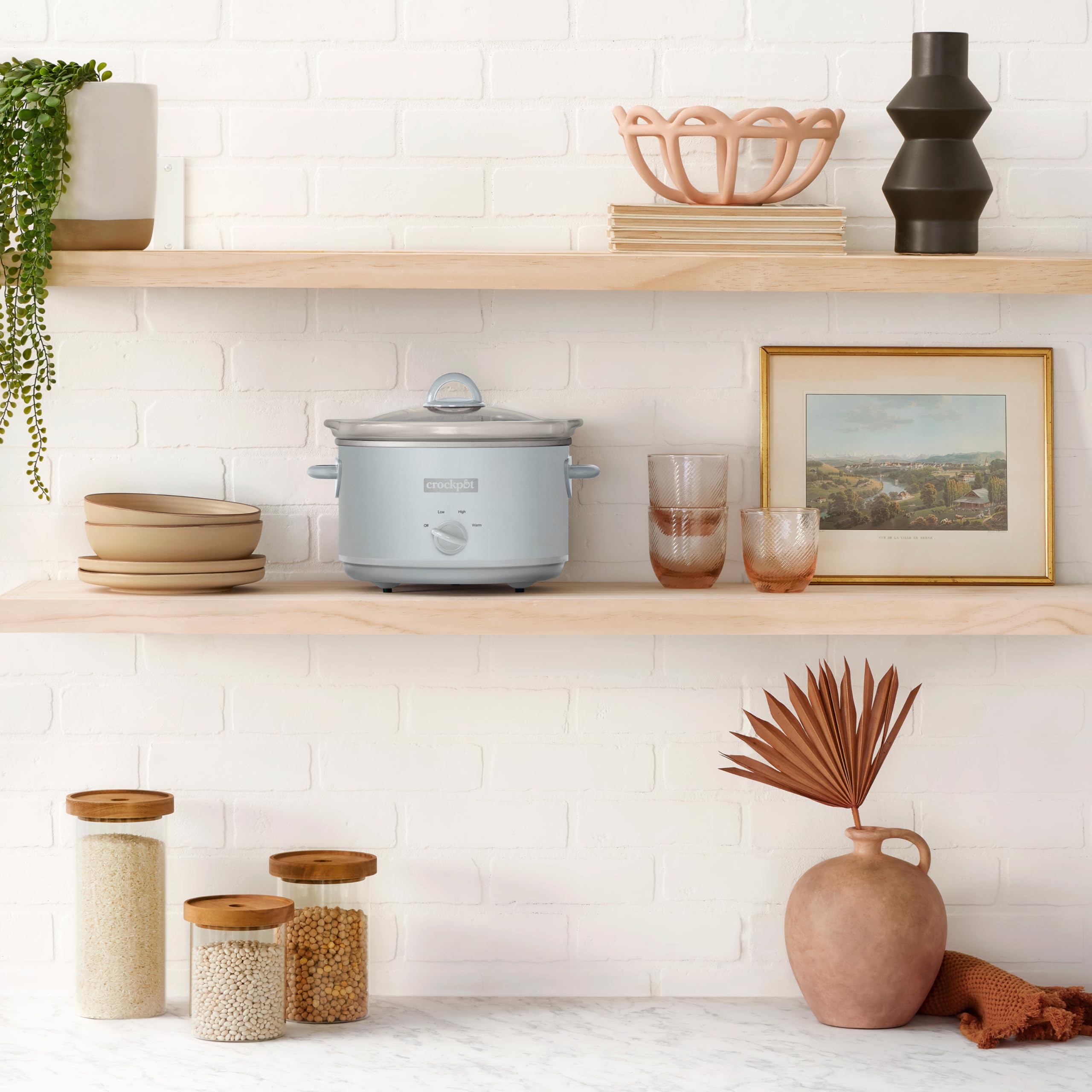 Crock-Pot Design Series warm setting keeps meals ready to serve.