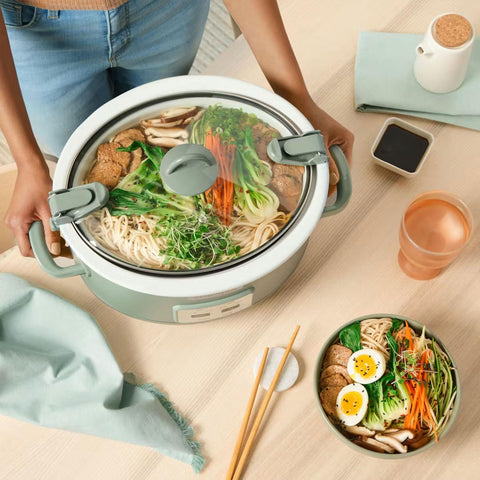 Crock-Pot removable stoneware is oven-safe and easy to clean.