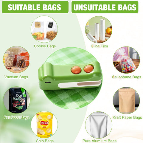 Crocodile themed 2-in-1 Mini Bag Sealer as a kitchen accessory.