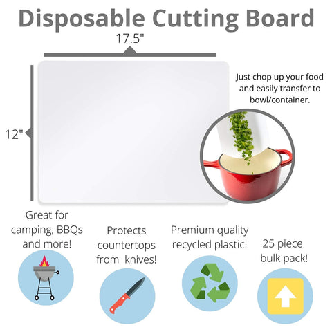 Crown Display recyclable plastic cutting board close up showing material quality