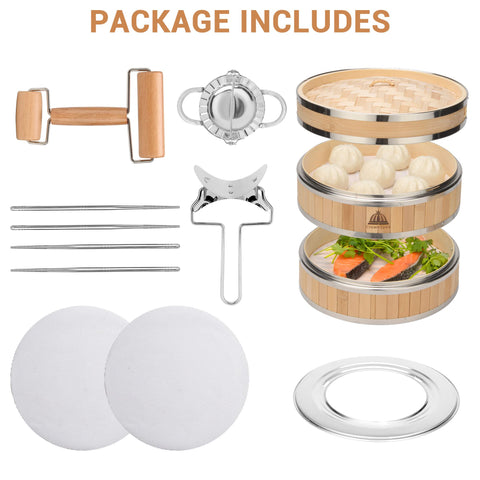 CrownSpire dumpling mold helps create uniform dumplings for tasty dim sum.