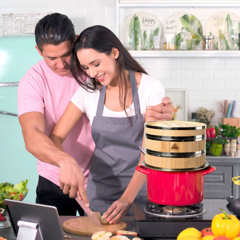 CrownSpire silicone pads protect surfaces while steaming ingredients without sticking.