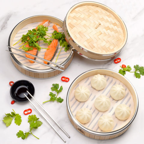 CrownSpire stainless steel chopsticks provide sturdy, reusable utensils for Asian dishes.