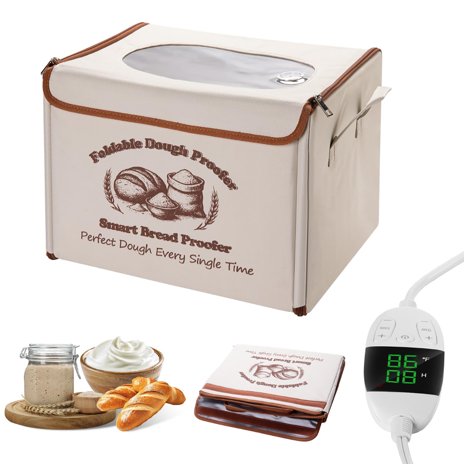 CrsaSwivo bread proofing box foldable design for compact storage in small kitchens.