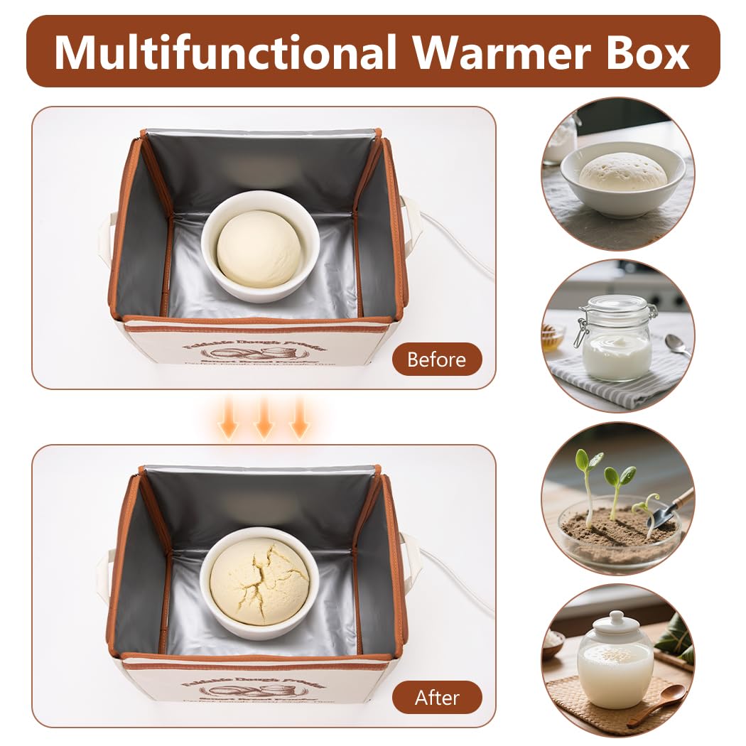 CrsaSwivo bread proofing box temp control ensures even warmth for dough rise.