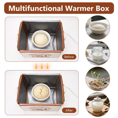 CrsaSwivo bread proofing box temp control ensures even warmth for dough rise.