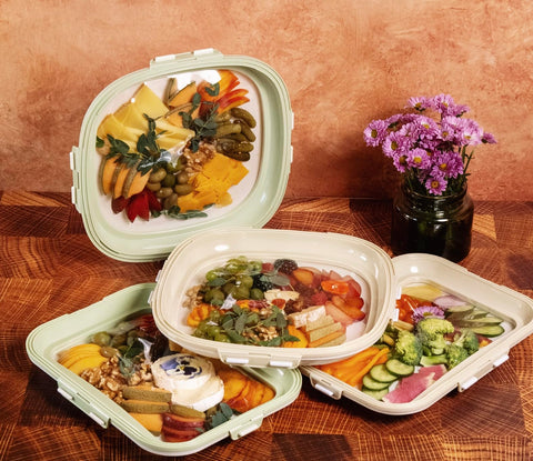 Crudités charcuterie snack-board tray perfect for stylish gatherings.