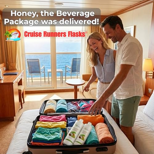 Cruise Runners deck setup showing privacy-friendly travel bottles.