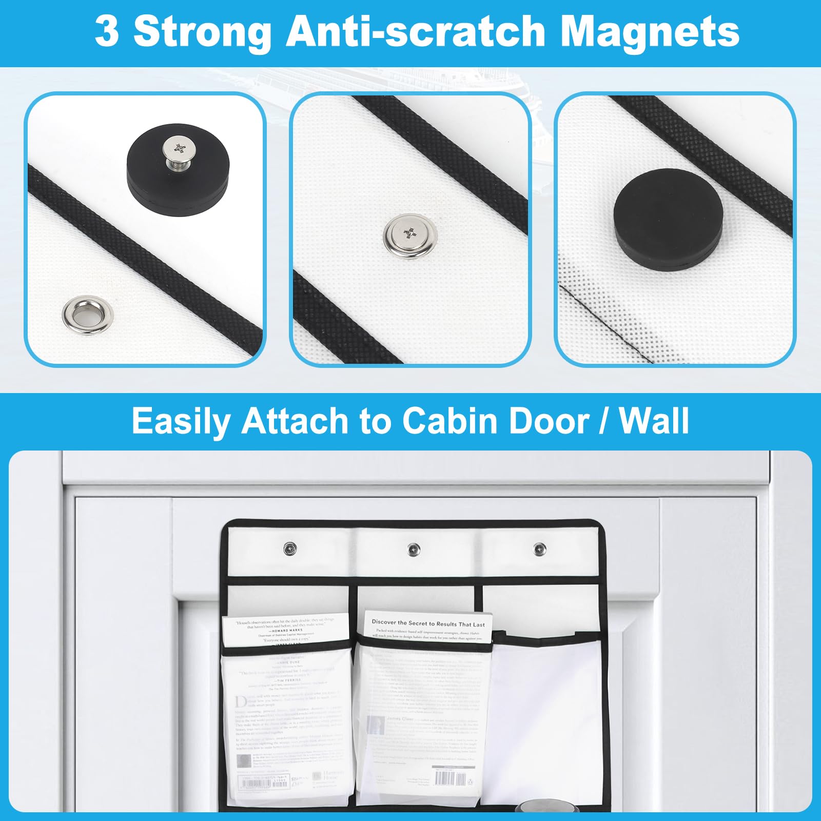 CruiSeaU see-through pockets provide quick visibility of organized essentials.