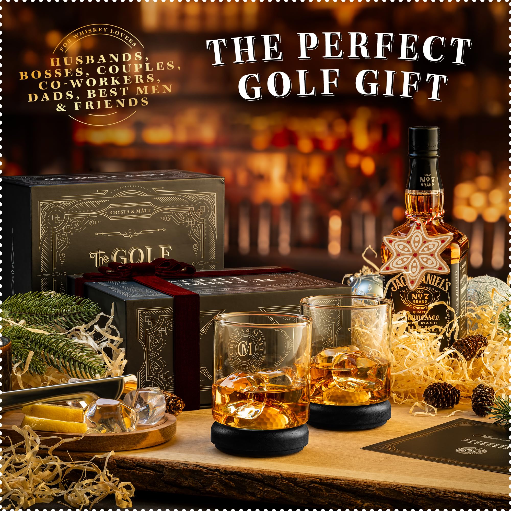 CRYSTA & MÅTT golf gift set perfect for the 19th hole.